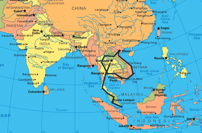 indochina haritası